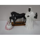 A Beswick Connoisseur model ' Black Beauty and Foal',