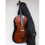 A cello, labelled Stentor within,