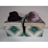 Eight Bainbridge hat boxes containing sixteen vintage hats