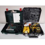 A cased Bosch electric jigsaw,