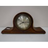 An inlaid mahogany 8 day mantel clock