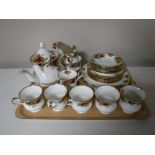 A tray of twenty two piece Elizabethan English Garden tea service