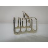 A silver five-bar toast rack, Elkington & Co,