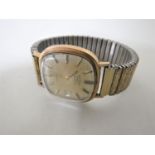 A Gents 9ct gold Rotary wristwatch on expanding strap