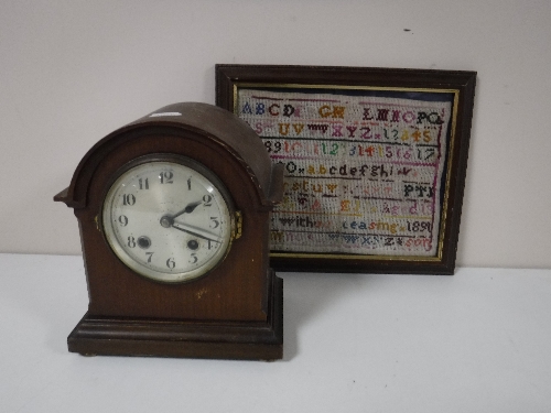 A framed late nineteenth century sampler,