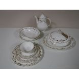 Approximately one hundred and thirty pieces of Royal Doulton Strasbourg tea and dinner china
