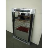 A 120 cm x 180 cm two tone glass mirror