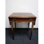 A mahogany flap sided cutlery table