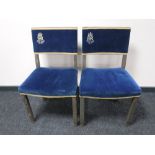 A pair of reproduction Elizabeth II SIlver Jubilee commemorative chairs