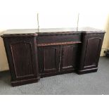 A Victorian inverted breakfronted sideboard,