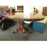 A Victorian oval mahogany breakfast table