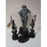 Four Spelter figures