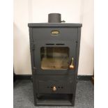 A metal Prity stove, 39cm x 75.