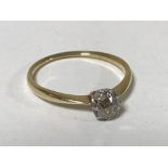 18ct old cut solitaire diamond ring CONDITION REPORT: Approximately 0.3 carat.