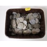 Two tubs of foreign coins including South Africa, Saudi Arabia,