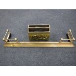 A brass telescopic fire curb,