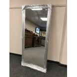 A rectangular silvered mirror,