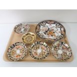 A tray of six 19th and 20th century Crown Derby plates