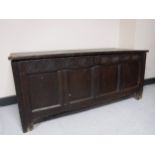 A nineteenth century oak coffer