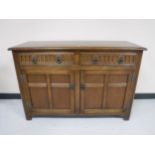 An oak double door sideboard