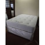 An opal silk pocket sprung 4'6 mattress with divan base (new)