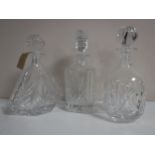 Three lead crystal decanters (3)