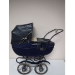 A mid 20th century coach built doll's pram