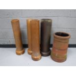 One chimney pot and four ground pipes