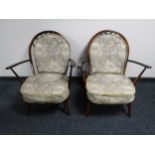 A pair of Ercol armchairs