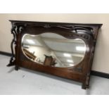 A Victorian mahogany sideboard back