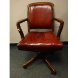 A Victorian swivel office chair