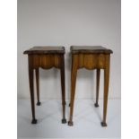 A pair of oak Arts & Crafts plant stands