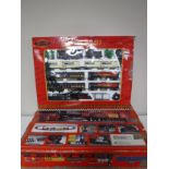 Three battery operated train sets (two boxed)