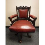 A Victorian swivel office chair