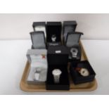 A tray of nine boxed wrist watches - Giani, Sabitini,