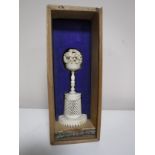 An early 20th century Chinese ivory puzzle ball in fitted box