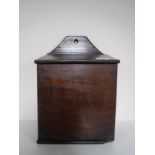 A Georgian mahogany salt box