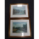 Two framed colour engravings - William Havell, Clifton Spring and Woods near Maiden Head,
