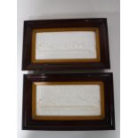 A pair of early twentieth century mahogany framed religious relief plaques