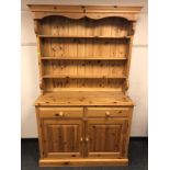 A pine kitchen dresser,