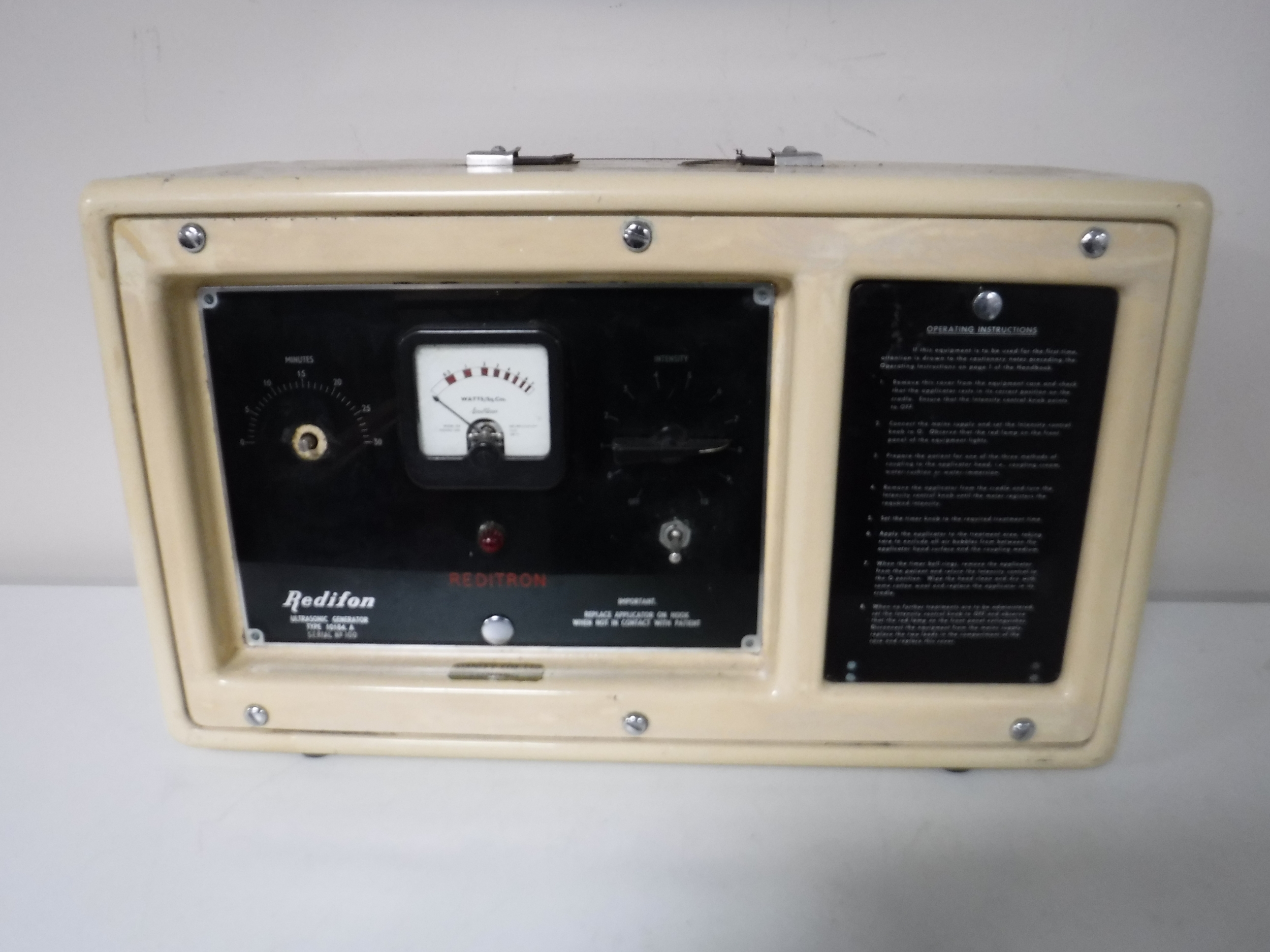 A mid twentieth century Reditron Ultrasonic Generator Type 10184A