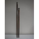 Two military swagger sticks