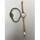 Two lady's 9ct gold watches