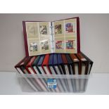 Fifteen albums of Royal Mail Stamp Card Series postcards.