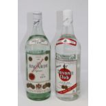 Havana Club - Silver Dry Rum, 1l, together with Bacardi Superior light dry, 1l.