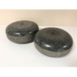 A pair of 19th century lady's and gentleman's granite curling stones