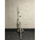 A late Victorian metal rise and fall standard lamp (converted)