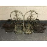 Eight assorted metal hanging and wall baskets