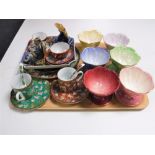 A tray containing Beswick and Maling lustre grapefruit dishes,