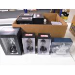A box containing Eaglemoss figures including Marvel Guardians of the Galaxy,